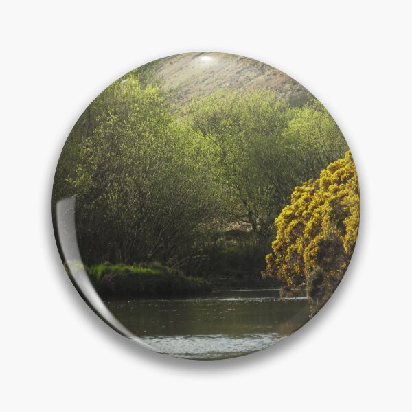 Item preview, A stream, gorse and a tree on a spring day, Isle of Arran, Scotland designed and sold by icomeinpeace2.