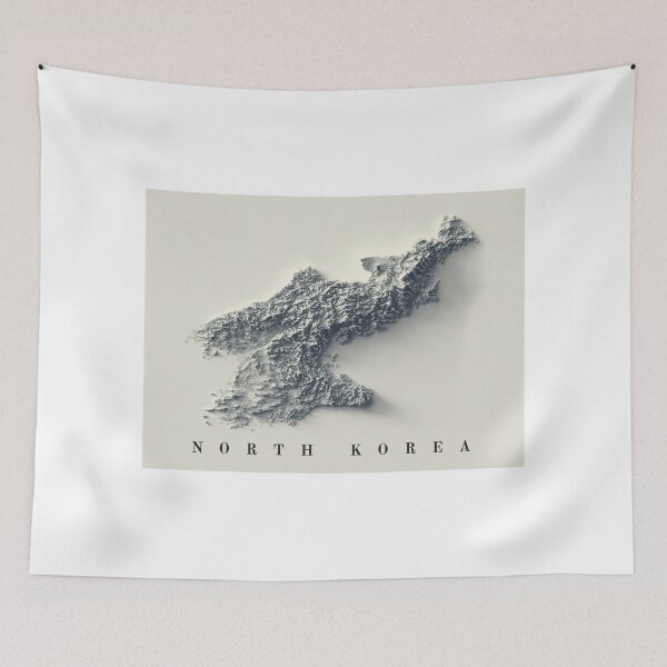 Item preview, North Korea Relief Map 3D digitally-rendered designed and sold by ThinkAboutMaps.