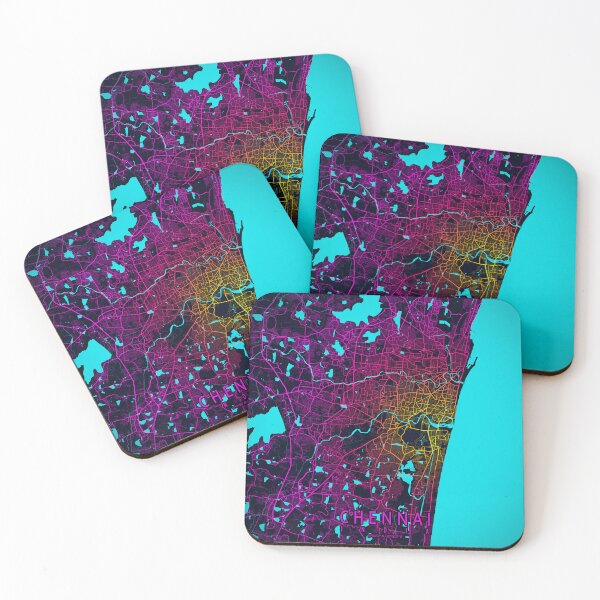 Item preview, Chennai City Map of India - Neon designed and sold by deMAP.