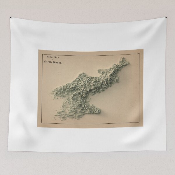 Item preview, North Korea Relief Map 3D digitally-rendered designed and sold by ThinkAboutMaps.