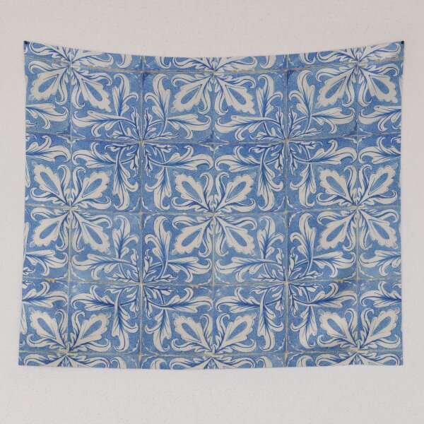 Item preview, Portuguese Tiles Vintage Azulejos Blue White Pattern designed and sold by idovedesign.