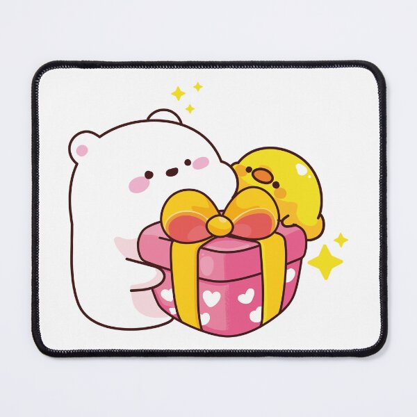 Item preview, Cute white bear with gift designed and sold by ReydaDesign.