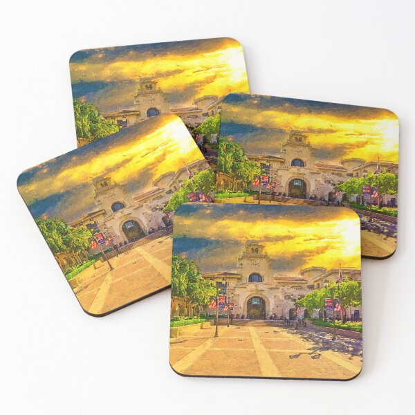 Item preview, Temecula City Hall in the morning - digital painting designed and sold by NickoPrints.