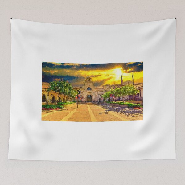 Item preview, Temecula City Hall in the morning - digital painting designed and sold by NickoPrints.