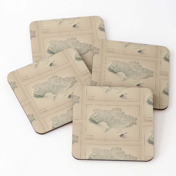Item preview, Ukraine Relief Map 3D digitally-rendered designed and sold by ThinkAboutMaps.