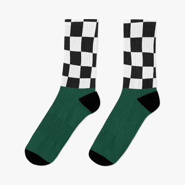 Item preview, Classic Black and White Chess Board Half Green Pattern designed and sold by SoccaTamam.