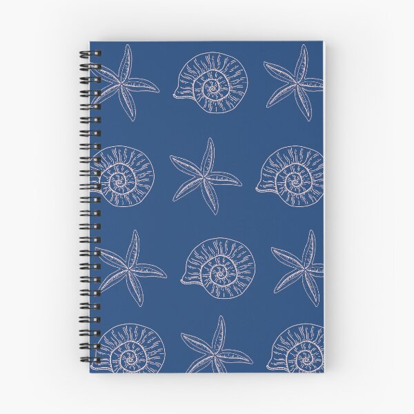 Item preview, Navy starfish and shell pattern designed and sold by Thegentleshop.