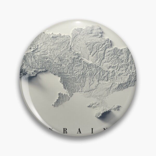 Item preview, Ukraine Relief Map 3D digitally-rendered designed and sold by ThinkAboutMaps.