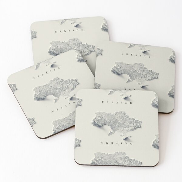 Item preview, Ukraine Relief Map 3D digitally-rendered designed and sold by ThinkAboutMaps.