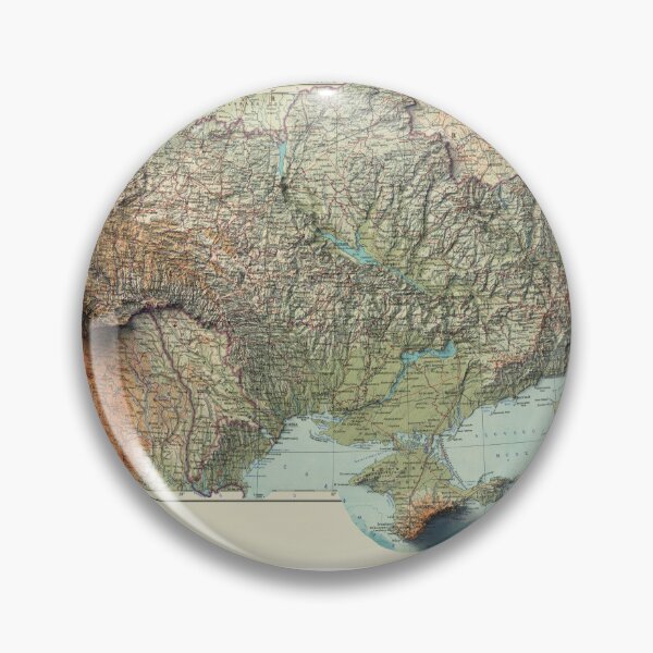 Item preview, 1967 Ukraine Relief Map 3D digitally-rendered designed and sold by ThinkAboutMaps.