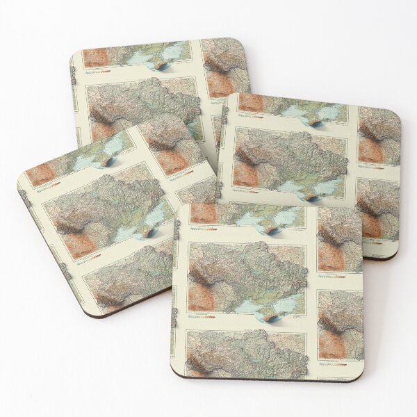 Item preview, 1967 Ukraine Relief Map 3D digitally-rendered designed and sold by ThinkAboutMaps.