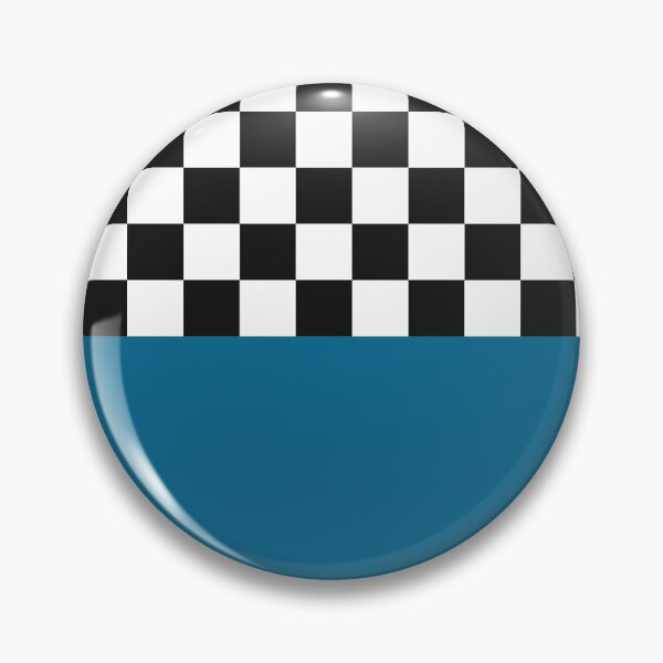 Item preview, Classic Black and White Chess Board Half Blue Pattern designed and sold by SoccaTamam.