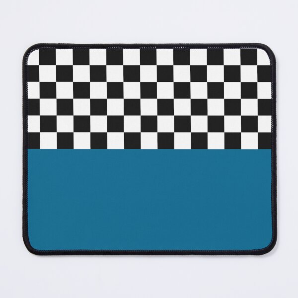 Item preview, Classic Black and White Chess Board Half Blue Pattern designed and sold by SoccaTamam.