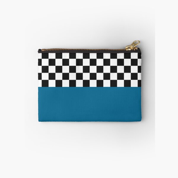 Item preview, Classic Black and White Chess Board Half Blue Pattern designed and sold by SoccaTamam.