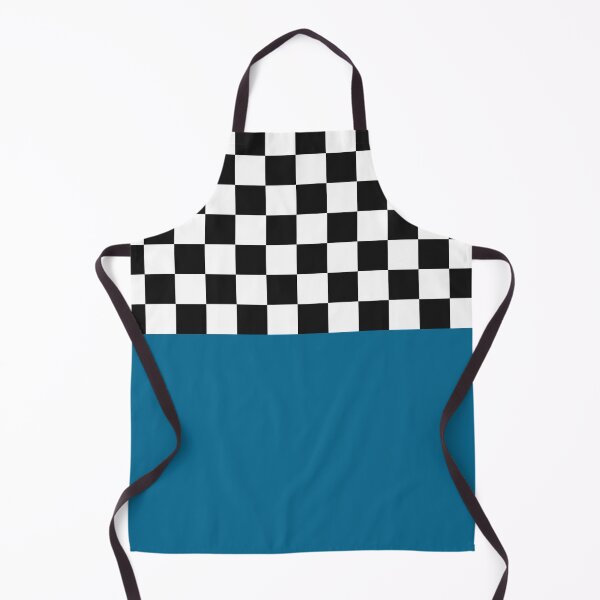 Item preview, Classic Black and White Chess Board Half Blue Pattern designed and sold by SoccaTamam.