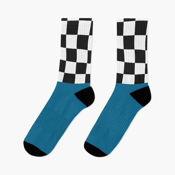 Item preview, Classic Black and White Chess Board Half Blue Pattern designed and sold by SoccaTamam.