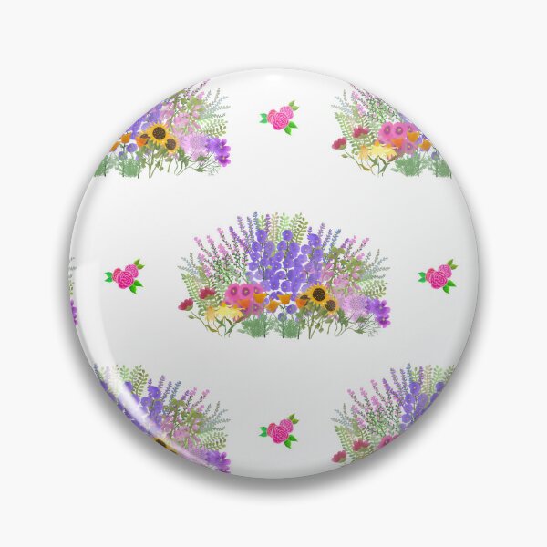 Item preview, English Garden Flower Beds designed and sold by MarcyBrennanArt.