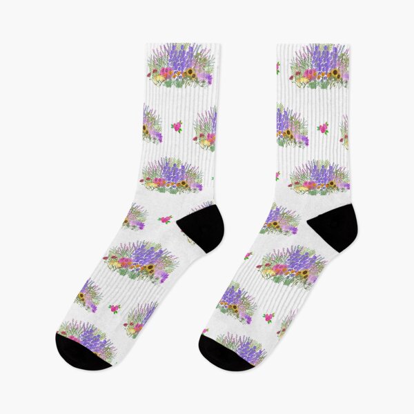 Item preview, English Garden Flower Beds designed and sold by MarcyBrennanArt.