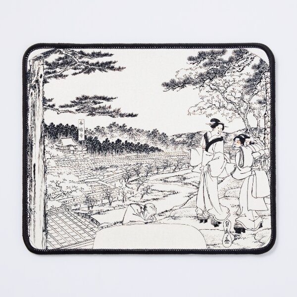 Item preview, Two Women Admiring the Sights from a Vantage Point Overlooking the Zenpukuji Temple (Restored Japanese Artwork) designed and sold by PromoteProgress.