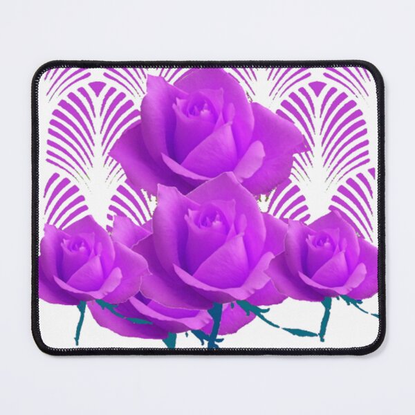 Item preview, ROMANTIC AMETHYST PURPLE ART DECO ROSE PATTERN ART   designed and sold by sharlesart.