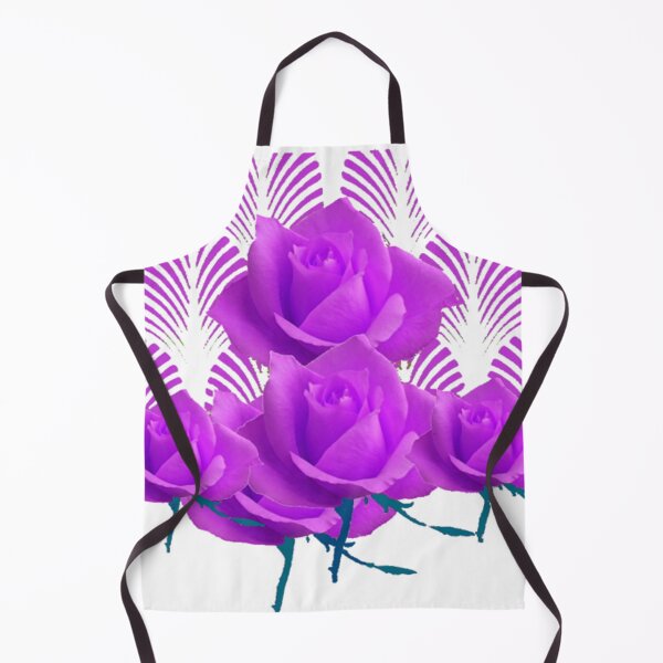 Item preview, ROMANTIC AMETHYST PURPLE ART DECO ROSE PATTERN ART designed and sold by sharlesart.
