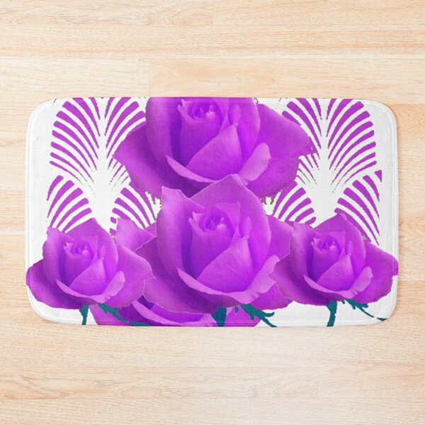 Item preview, ROMANTIC AMETHYST PURPLE ART DECO ROSE PATTERN ART   designed and sold by sharlesart.