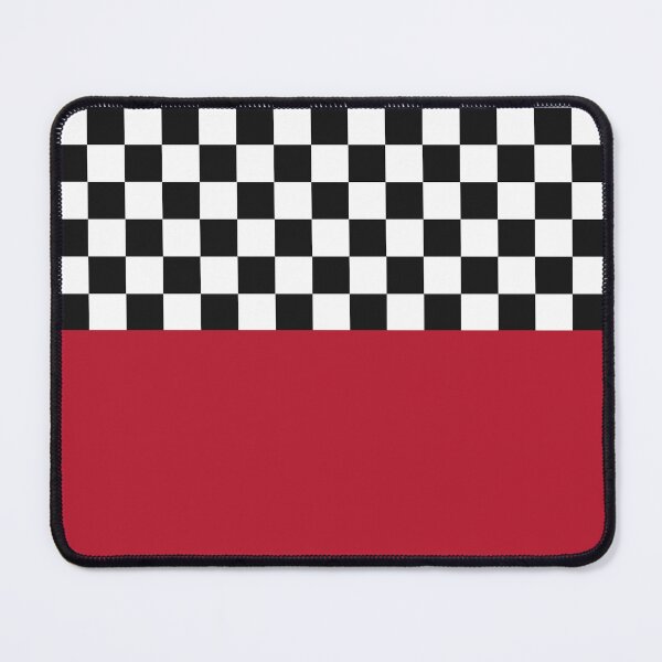 Item preview, Classic Black and White Chess Board Half Red Pattern designed and sold by SoccaTamam.
