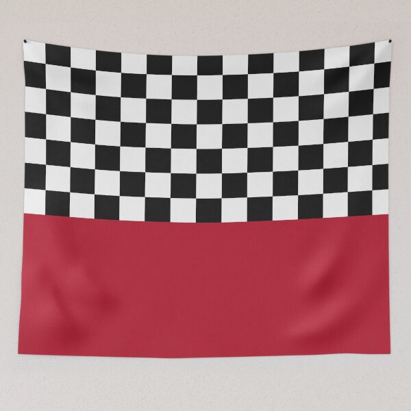Item preview, Classic Black and White Chess Board Half Red Pattern designed and sold by SoccaTamam.