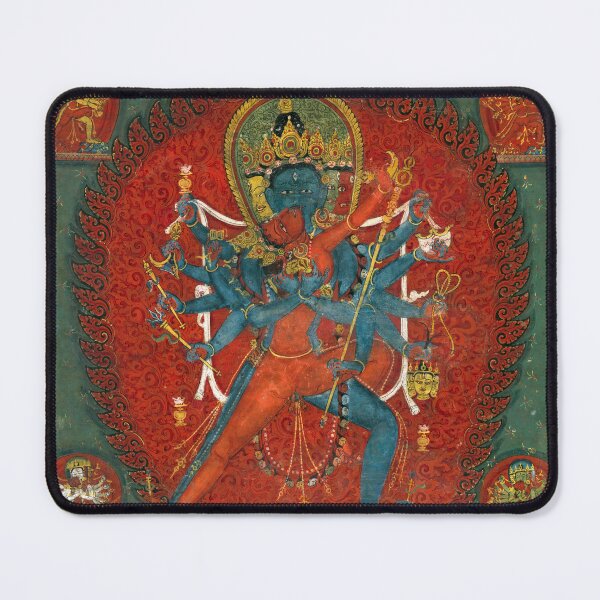 Item preview, Buddhist Painting: Chakrasamvara and Vajravarahi (Restored Tibetan Artwork) designed and sold by PromoteProgress.