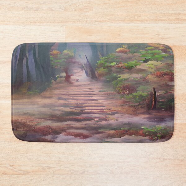 Item preview, Hiking Trail in Foggy Forest designed and sold by CattlettArt.