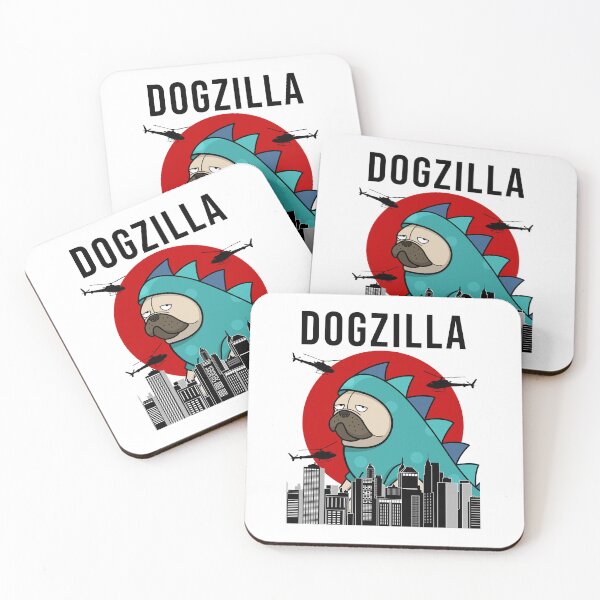 Item preview, Pug Dogzilla Funny Dog Japanese designed and sold by Funny Shirts Matter.