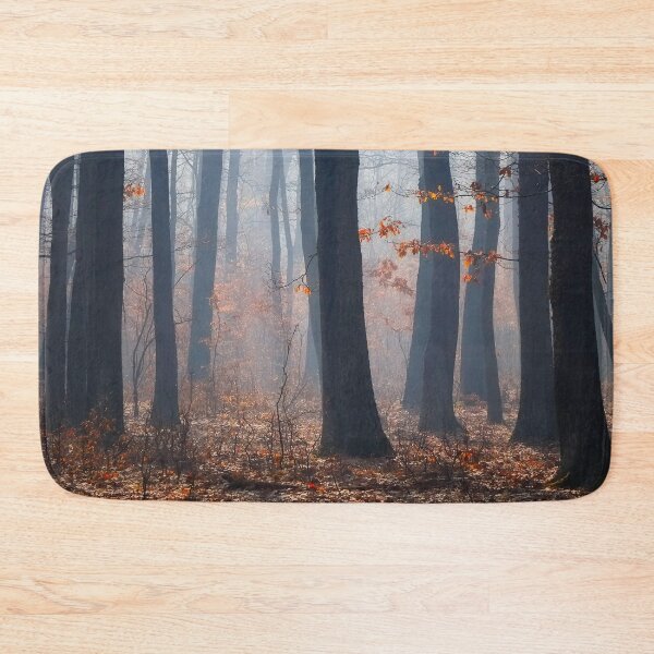 Item preview, Oak Forest in Fall Time in a Foggy Day designed and sold by digoarpi.