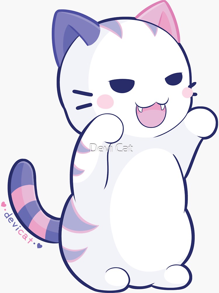 Thumbnail 3 of 3, Sticker, CandiCat Tiger • 2022 designed and sold by devicatoutlet.