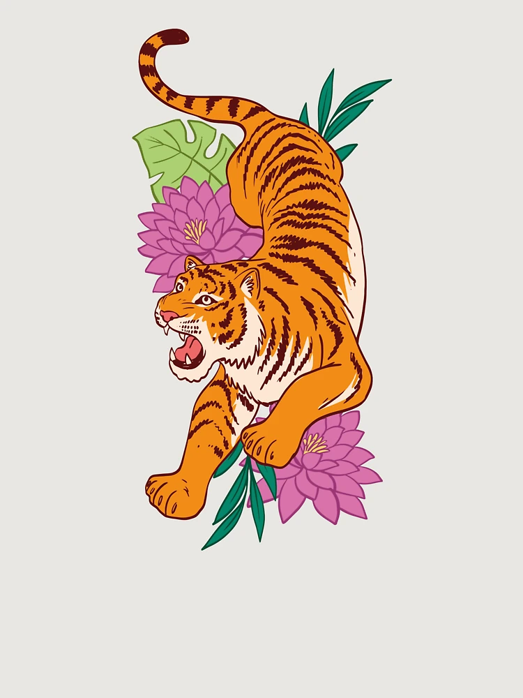 Thumbnail 6 von 6, Premium Oversized Pullover, Tiger designt und verkauft von ReydaDesign.