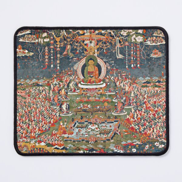 Item preview, Amitabha, the Buddha of the Western Pure Land (Sukhavati) (Restored Tibetan Artwork) designed and sold by PromoteProgress.