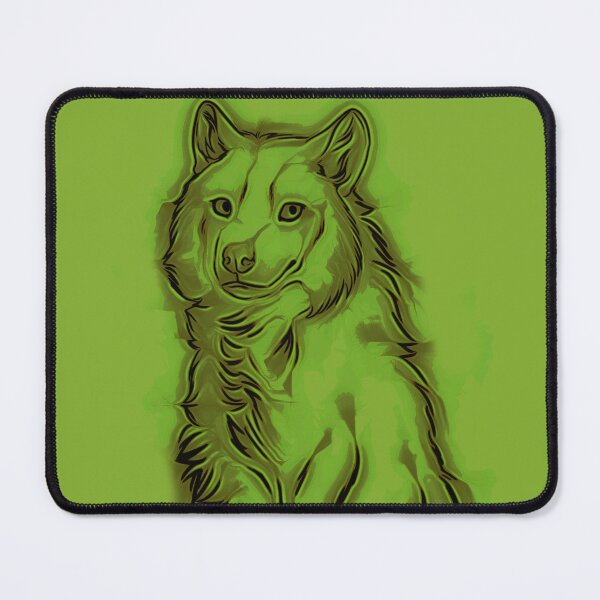 Item preview, Sitting green wolf designed and sold by Furiarossa.