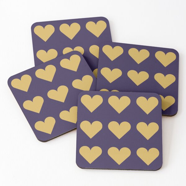 Item preview, Large GOLD and NAVY BLUE LOVE HEARTS designed and sold by RachelMacht.