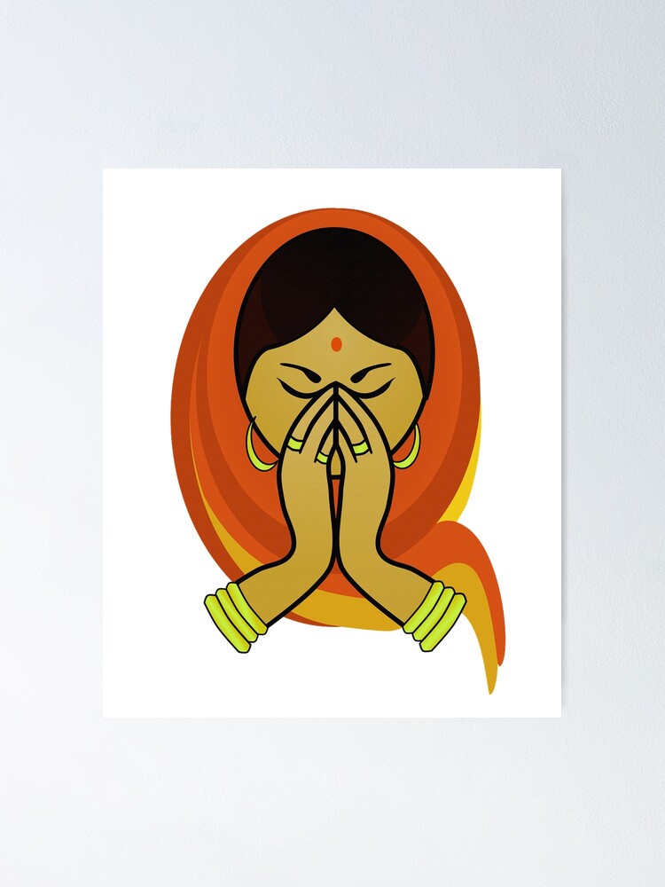 "Desi Lady Namaskar, Indian Women Power Essential TShirt" Poster for