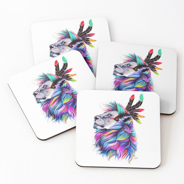 Item preview, multicolored lion illustration designed and sold by RedShop24.