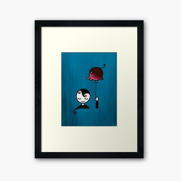 Elephant Dream – Boy with Balloon Framed Art Print