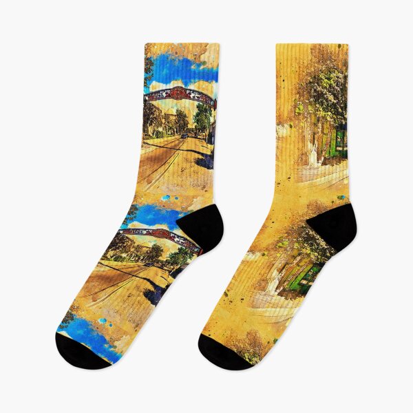 Item preview, Old Town Temecula gateway arch - digital painting designed and sold by NickoPrints.