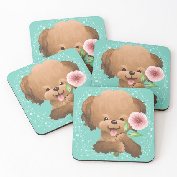 Item preview, Poodle Dog Holding a Flower designed and sold by Khotekmei.