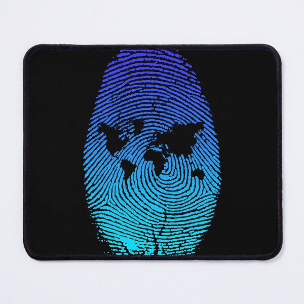 Item preview, Fingerprint with continents designed and sold by PromoteProgress.
