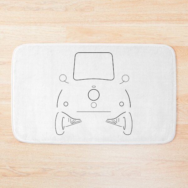 Item preview, Peel P50 1960s classic micro car black outline graphic  designed and sold by soitwouldseem.