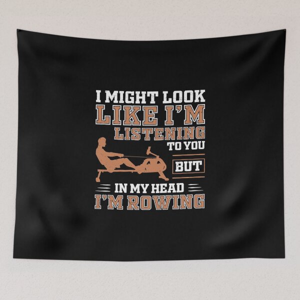 Item preview, Rowing Machine In My Head I'm Rowing Ergometer Fitness designed and sold by StrongShirts.