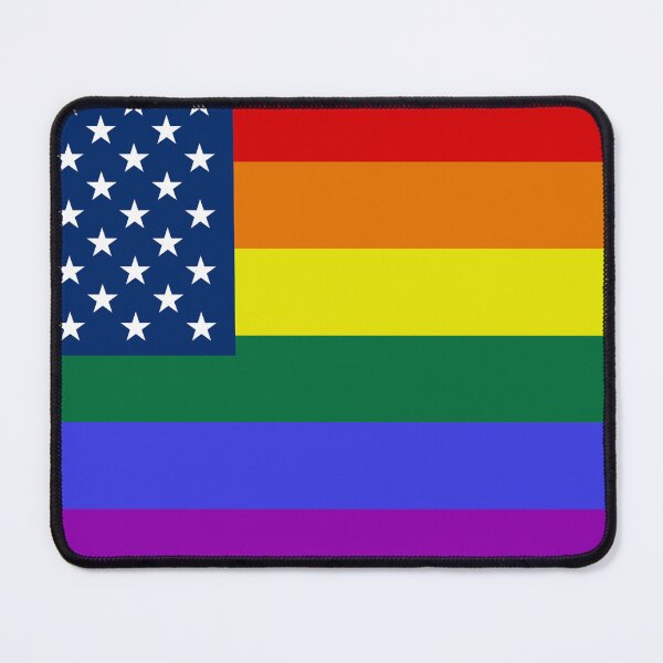 Item preview, Rainbow American Flag, LGBT flag designed and sold by PromoteProgress.