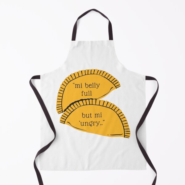 Item preview, Beef patties with "mi belly full but mi 'ungry" text.. designed and sold by keenikai.