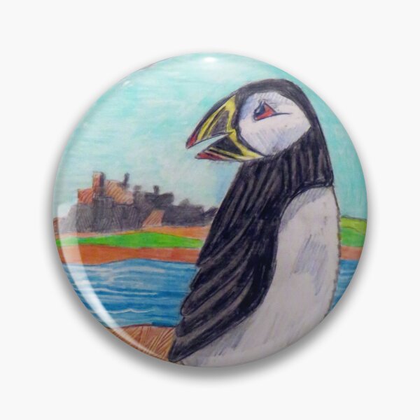 Item preview, 629 - PUFFIN & LINDISFARNE - DAVE EDWARDS - COLOURED PENCILS - 2022 designed and sold by BLYTHART.