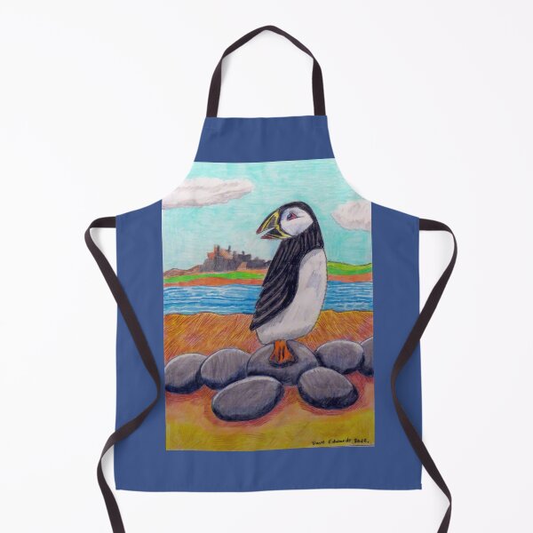 Item preview, 629 - PUFFIN & LINDISFARNE - DAVE EDWARDS - COLOURED PENCILS - 2022 designed and sold by BLYTHART.
