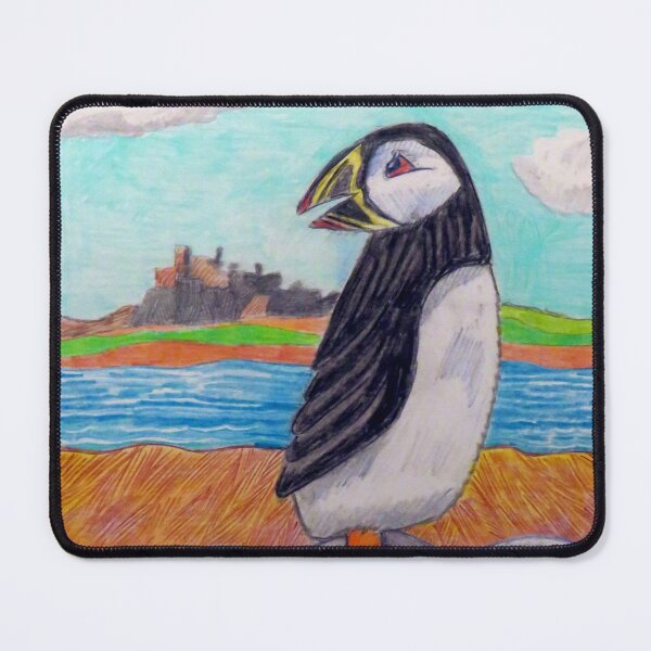 Item preview, 629 - PUFFIN & LINDISFARNE - DAVE EDWARDS - COLOURED PENCILS - 2022 designed and sold by BLYTHART.